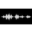 white sound waves vector image
