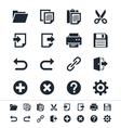 application toolbar icons vector image vector image
