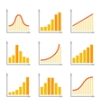 charts diagrams and graphs flat icons set vector image