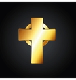 golden celtic cross vector image
