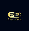 initial letter pp logo template design vector image
