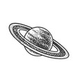 saturn planet sketch vector image