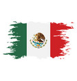 mexico flag grunge brush color image vector image