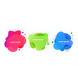 set plastic liquid gradient bubbles banner vector image