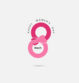 8 march logo design and international women day vector image