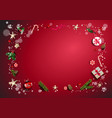 bright red holiday frame vector image vector image