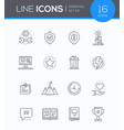 business concepts - modern line design style icons vector image vector image