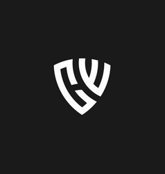 Cw monogram logo with sharped shape design Vector Image