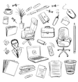office equipment isometric set of icon vector image