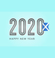 trendy design number 2020 with flag 10eps vector image