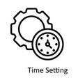time setting outline icon design vector image