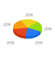3d pie isometric cycle diagram for infographics vector image vector image