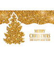 christmas gold headline vector image