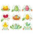 easter icons vector image vector image