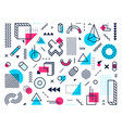 geometric shapes abstract memphis style points vector image