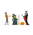 halloween characters - modern isolated vector image vector image