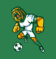 lion soccer mascot vector image vector image
