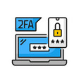 two steps authentication computer verification vector image