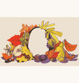 watercolor drawing of floral decorative vector image