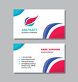 business visit card template with logo - concept vector image vector image