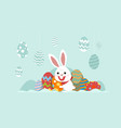 happy easter banner background vector image