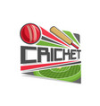 logo for cricket game vector image