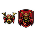 samurai warrior mascot vector image vector image