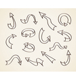 doodle arrows vector image