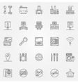 hotel linear icons vector image