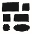 black ink grunge texture frames vector image