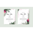 floral botanical card design with leaves vector image