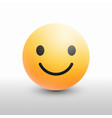 smiley face 3d icon facebook emoji modern design vector image