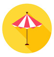 beach sun umbrella circle icon vector image vector image