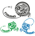 fish carp and fishing logo vector image