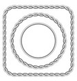 frames of twisted rope with rounded corners vector image vector image