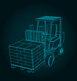 forklift with cargo vector image