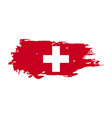 grunge brush stroke with switzerland national vector image
