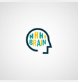 linear abstract brain logo template computer vector image
