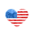 poster of watercolor heart shape united state vector image