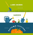 stock gardening hobby banner set vector image