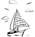 yacht with the quote vector image vector image