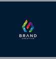 hexagon letter g tech logohexagon letter g f logo vector image