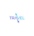 travel airplane flight logo icon template vector image