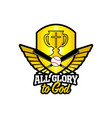 athletic christian logo vector image
