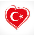 love turkey flag emblem vector image vector image