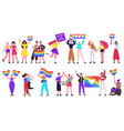 pride parade lgbtq community movement lesbian vector image vector image
