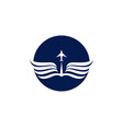 airplane fly logo and symbols template vector image