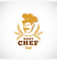 best chef abstract sign symbol or logo vector image