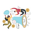 advertising team promo loudspeaker design element vector image vector image