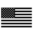black and white usa flag america vector image